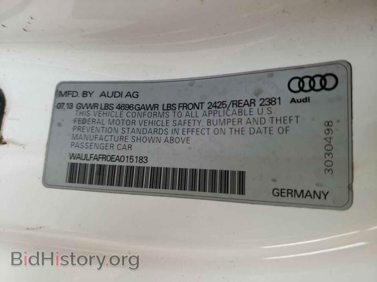 2014 AUDI A5 - VIN: WAULFAFR0EA015183 - Фото 10