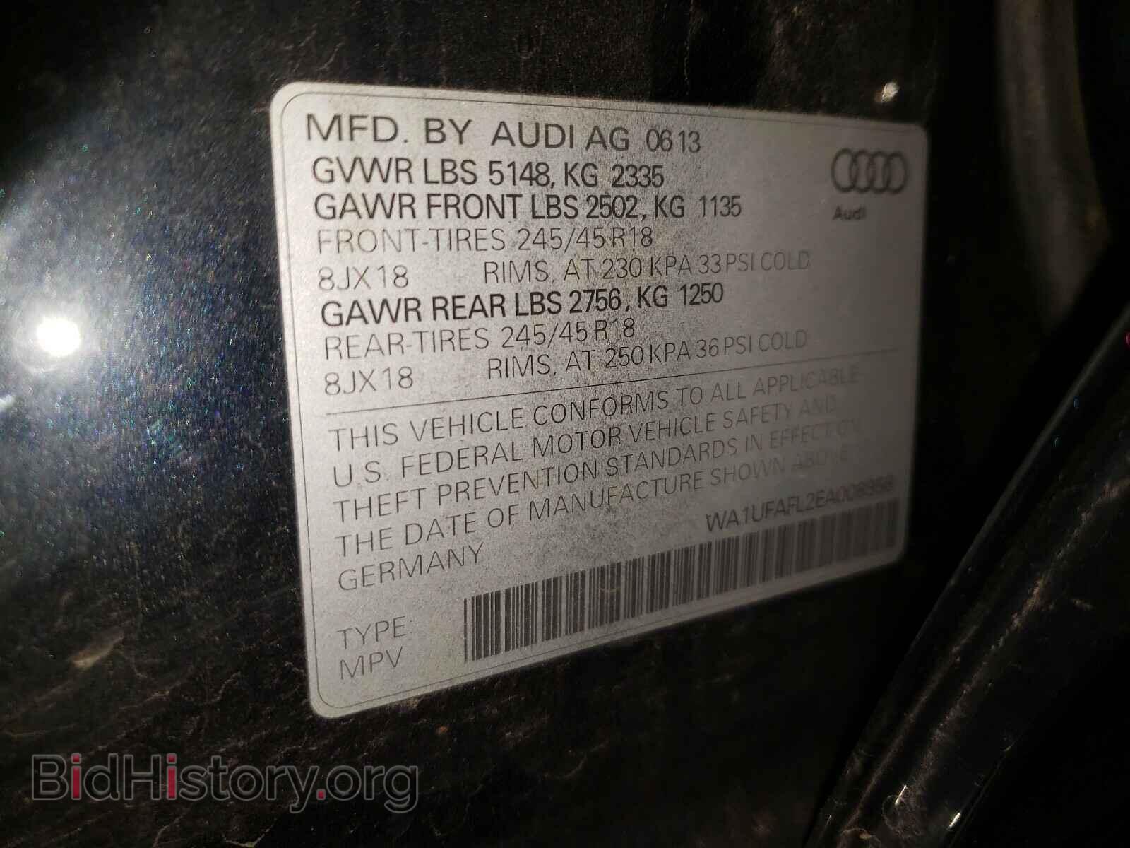 2014 AUDI A4 - VIN: WA1UFAFL2EA008958 - Фото 10