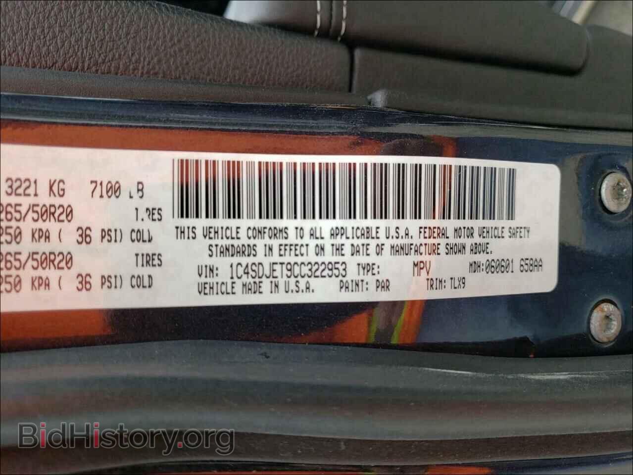2012 DODGE DURANGO - VIN: 1C4SDJET9CC322953 - Photo 10