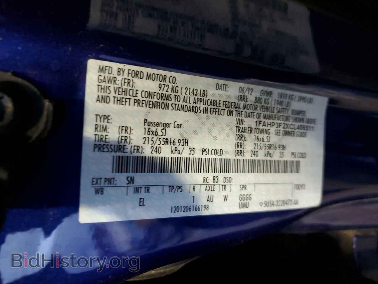 2012 FORD FOCUS - VIN: 1FAHP3F2XCL456511 - Photo 13