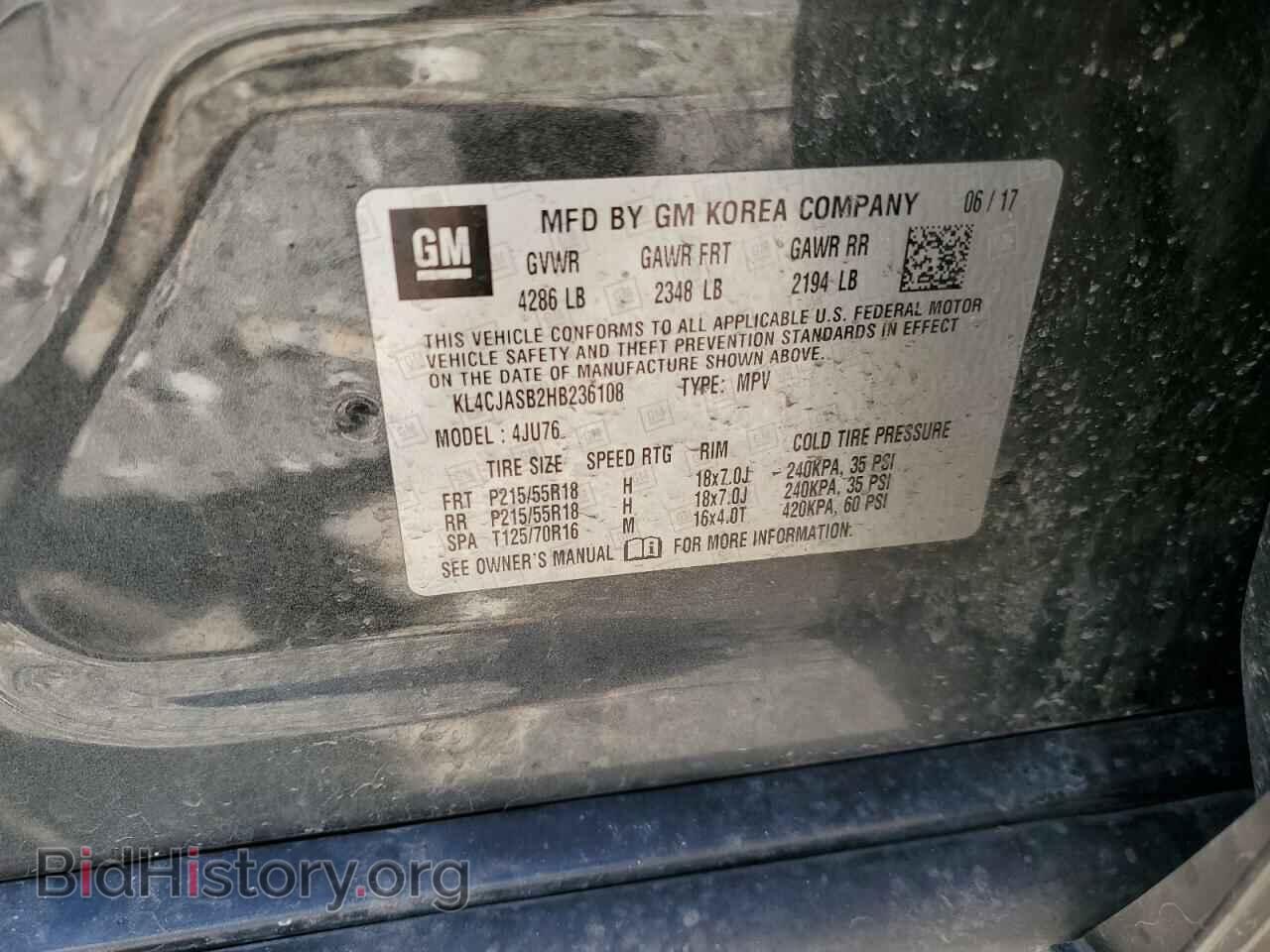 2017 BUICK ENCORE - VIN: KL4CJASB2HB236108 - Photo 13