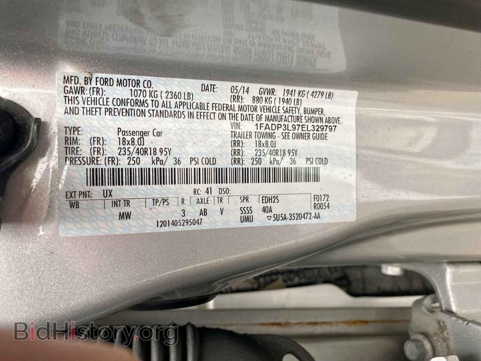 2014 FORD FOCUS - VIN: 1FADP3L97EL329797 - Фото 7