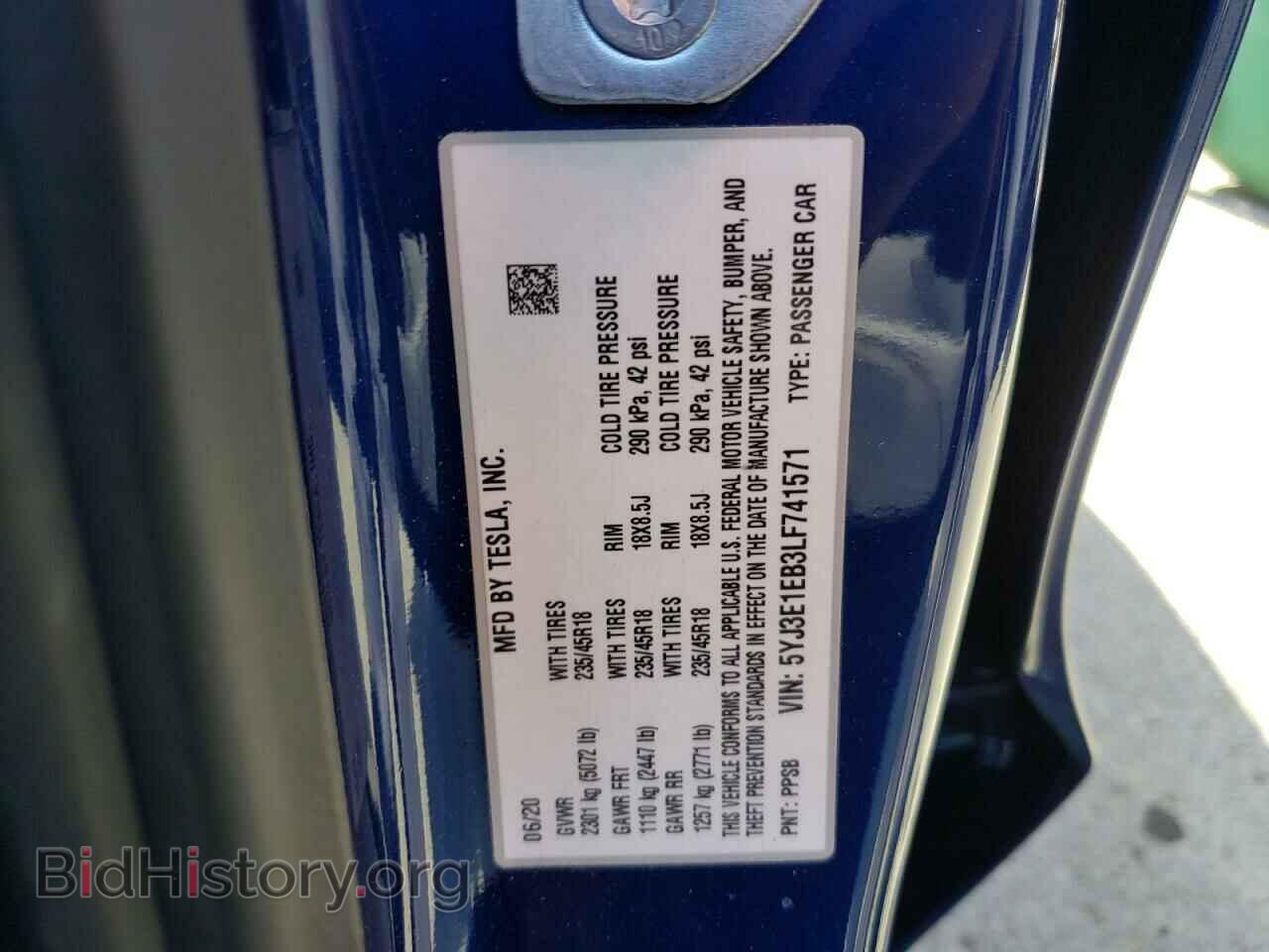 2020 TESLA MODEL 3 - VIN: 5YJ3E1EB3LF741571 - Фото 10