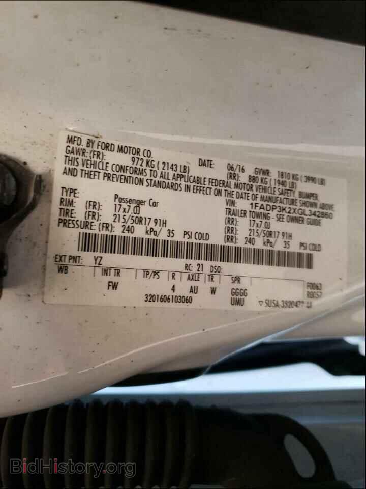 2016 FORD FOCUS - VIN: 1FADP3K2XGL342860 - Фото 10