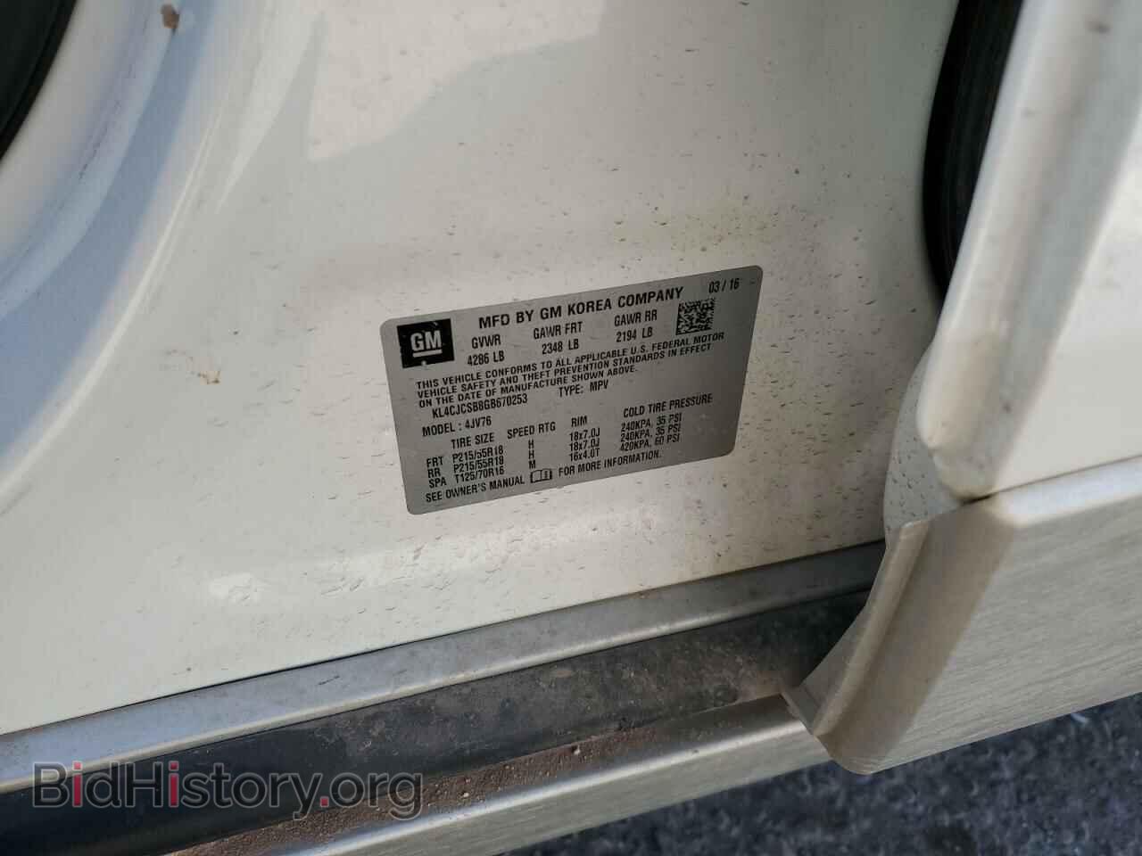 2016 BUICK ENCORE - VIN: KL4CJCSB8GB670253 - Photo 12