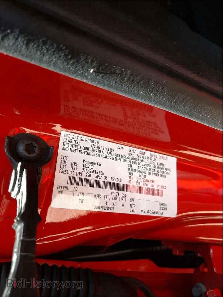 2017 FORD FOCUS - VIN: 1FADP3F25HL308904 - Фото 10
