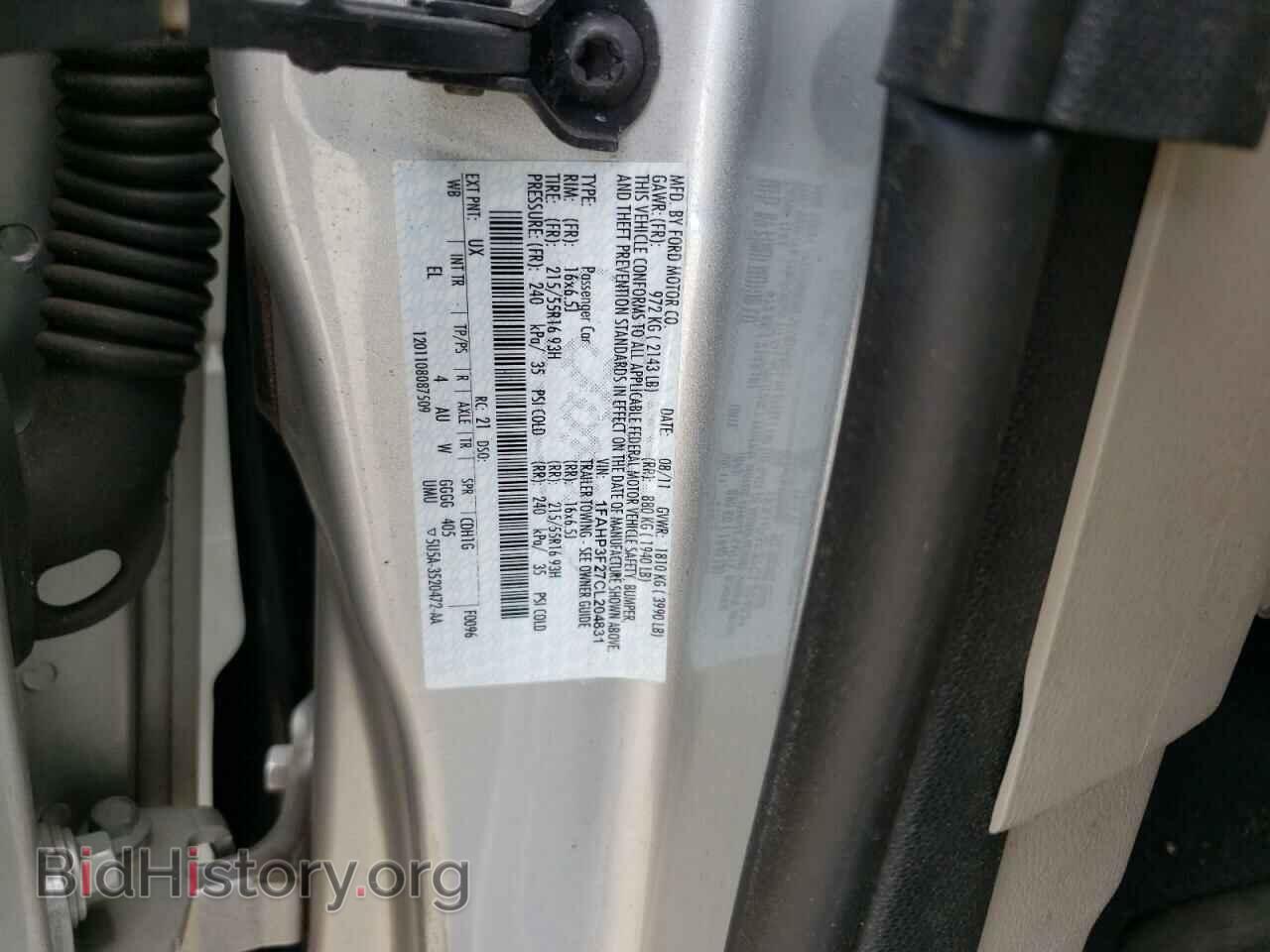2012 FORD FOCUS - VIN: 1FAHP3F27CL204831 - Фото 10
