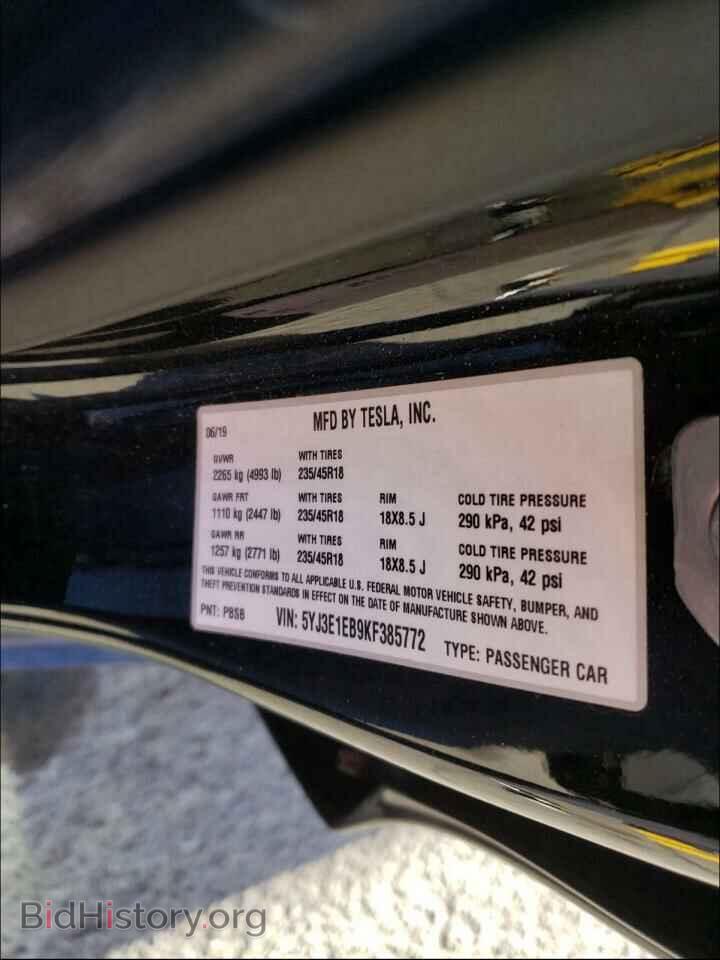 2019 TESLA MODEL 3 - VIN: 5YJ3E1EB9KF385772 - Photo 10