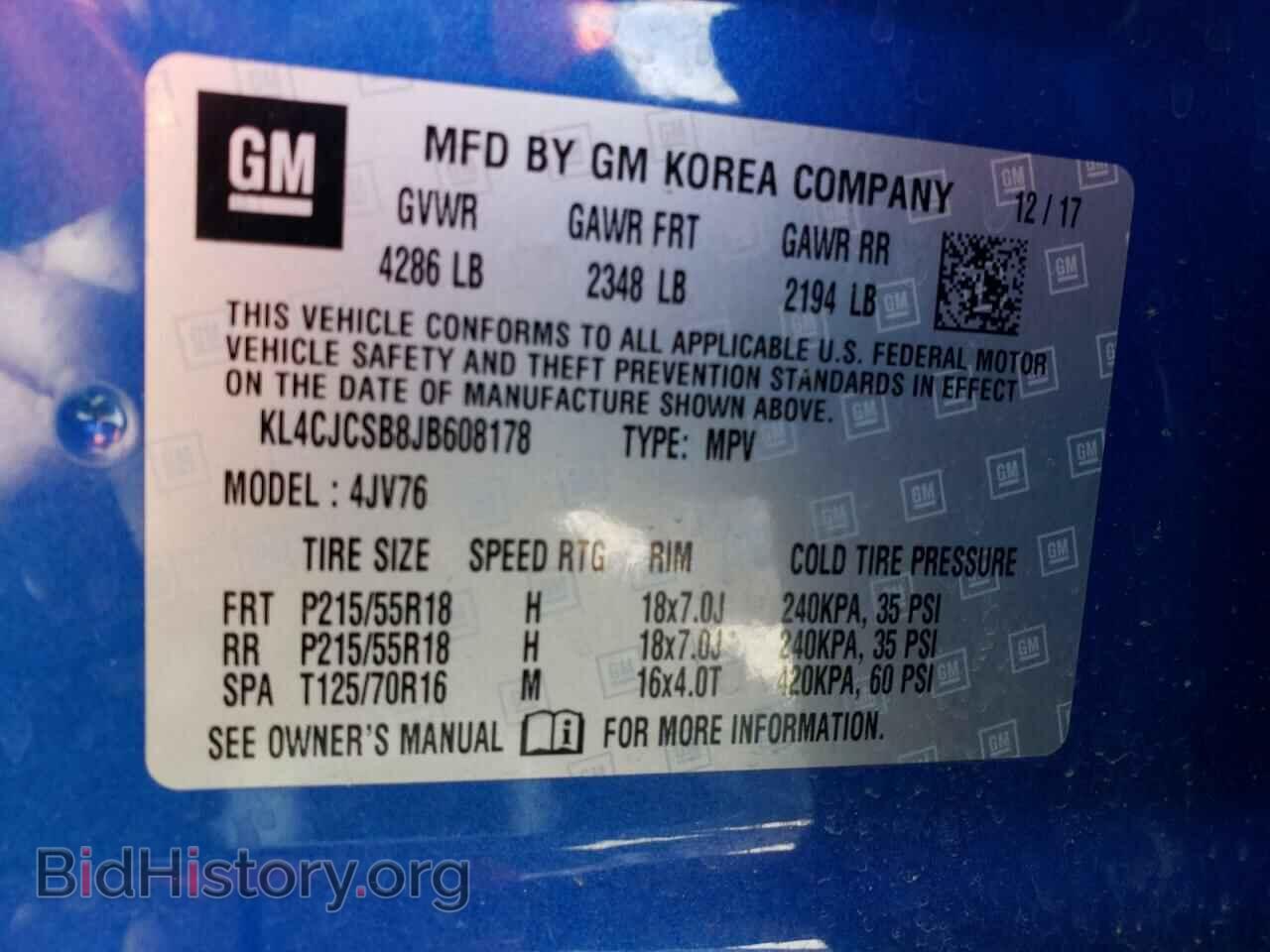 2018 BUICK ENCORE - VIN: KL4CJCSB8JB608178 - Photo 10