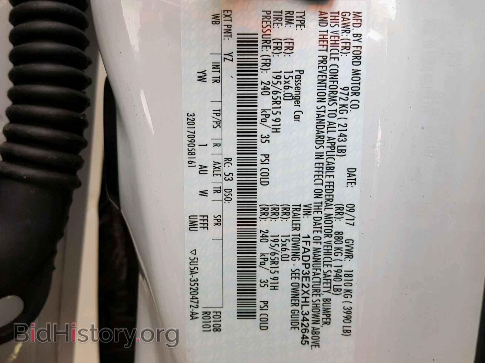 2017 FORD FOCUS - VIN: 1FADP3E2XHL342645 - Фото 10