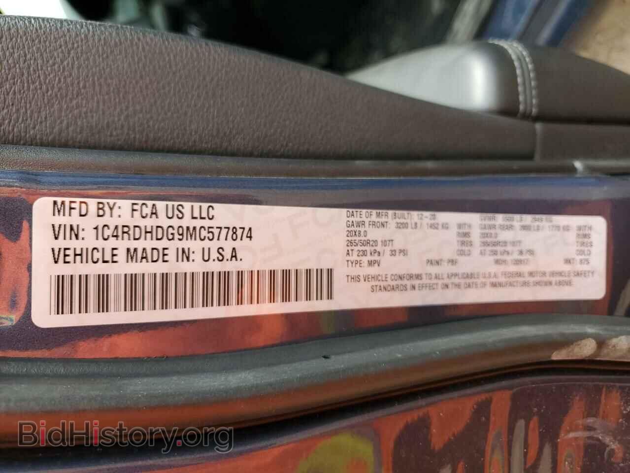 2021 DODGE DURANGO - VIN: 1C4RDHDG9MC577874 - Photo 13