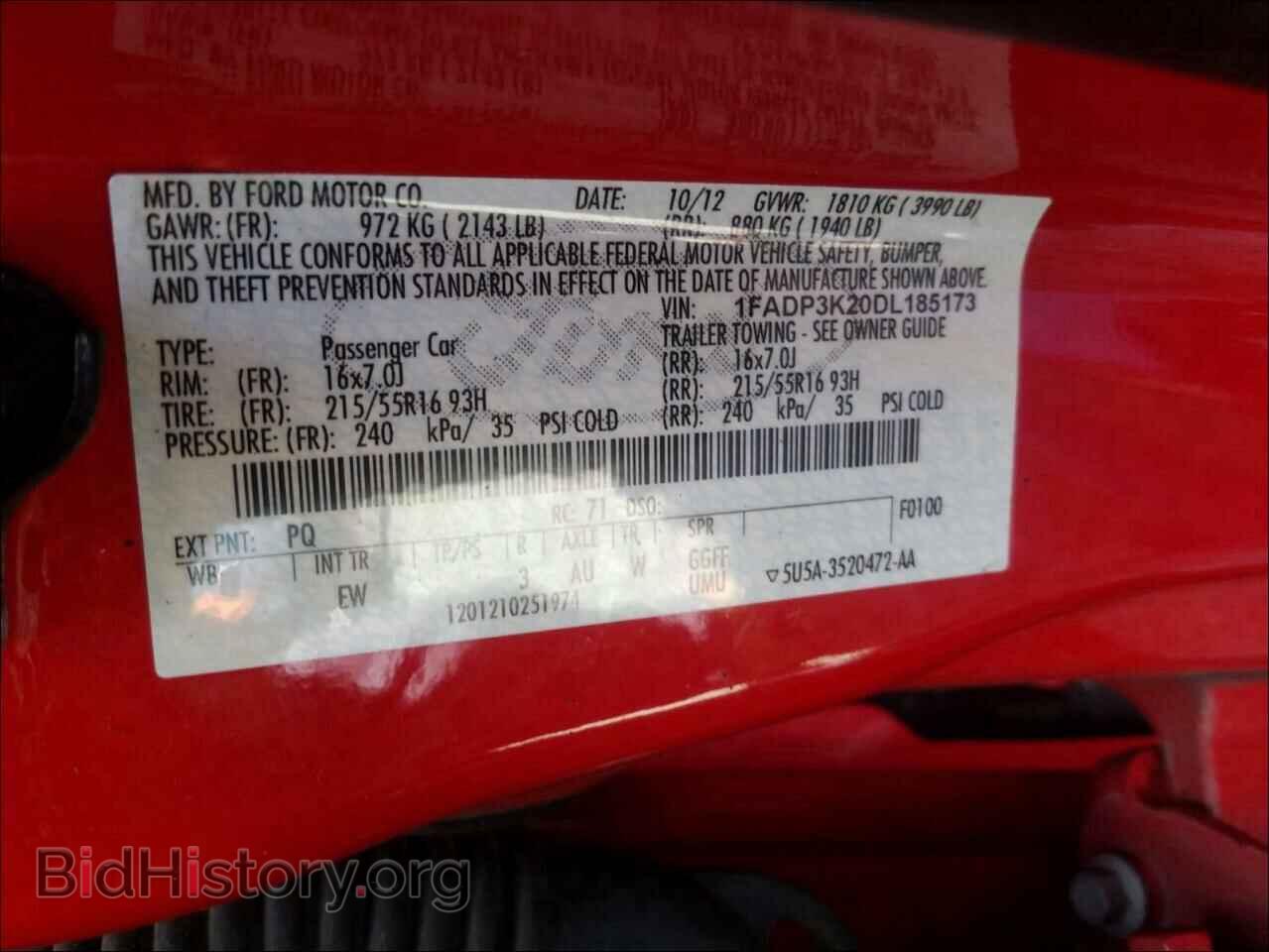 2013 FORD FOCUS - VIN: 1FADP3K20DL185173 - Фото 10