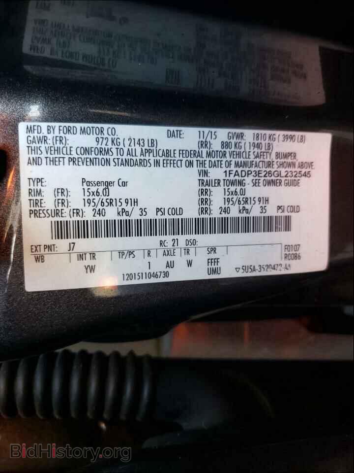 2016 FORD FOCUS - VIN: 1FADP3E26GL232545 - Photo 10