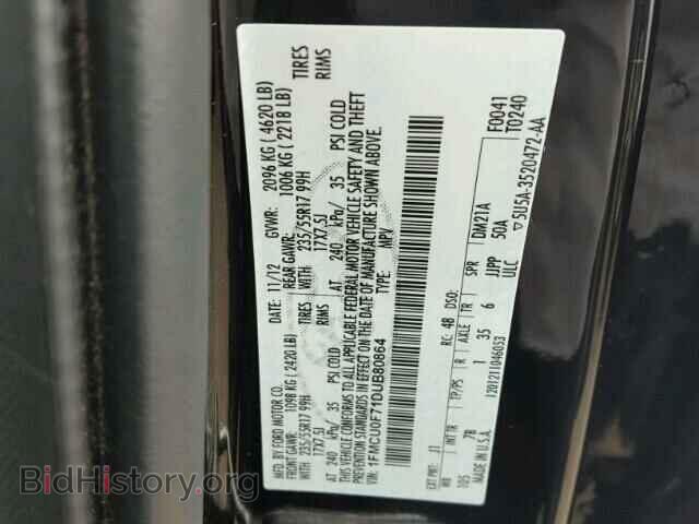 2013 FORD ESCAPE - VIN: 1FMCU0F71DUB80864 - Фото 10