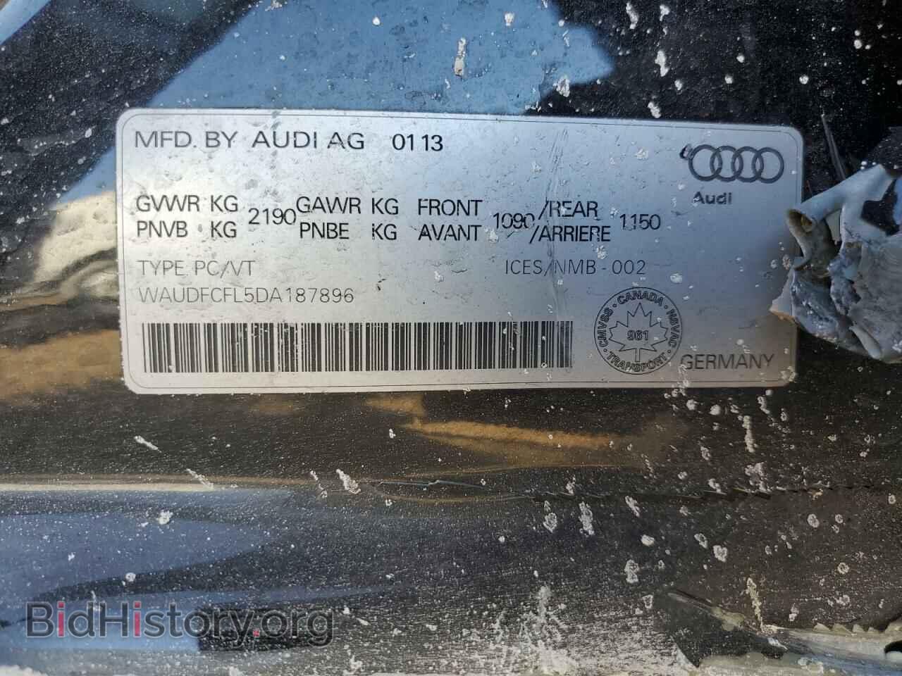 2013 AUDI A4 - VIN: WAUDFCFL5DA187896 - Фото 12