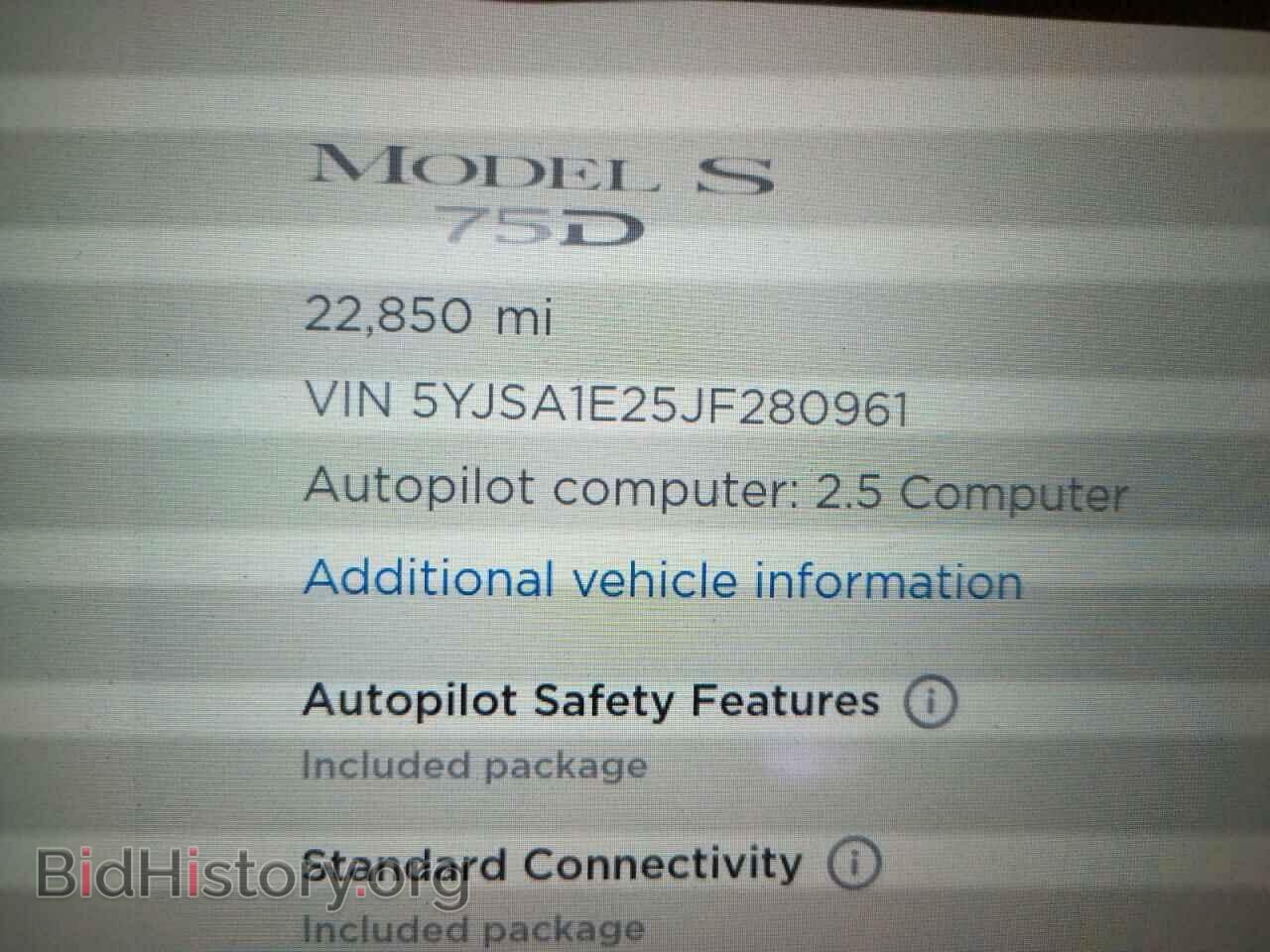 2018 TESLA MODEL S - VIN: 5YJSA1E25JF280961 - Фото 8