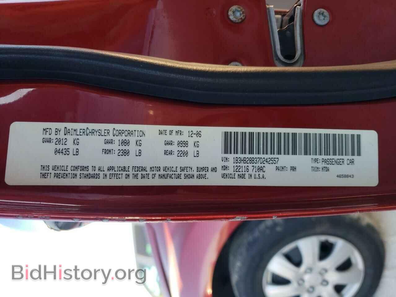 2007 DODGE CALIBER - VIN: 1B3HB28B37D242557 - Photo 12