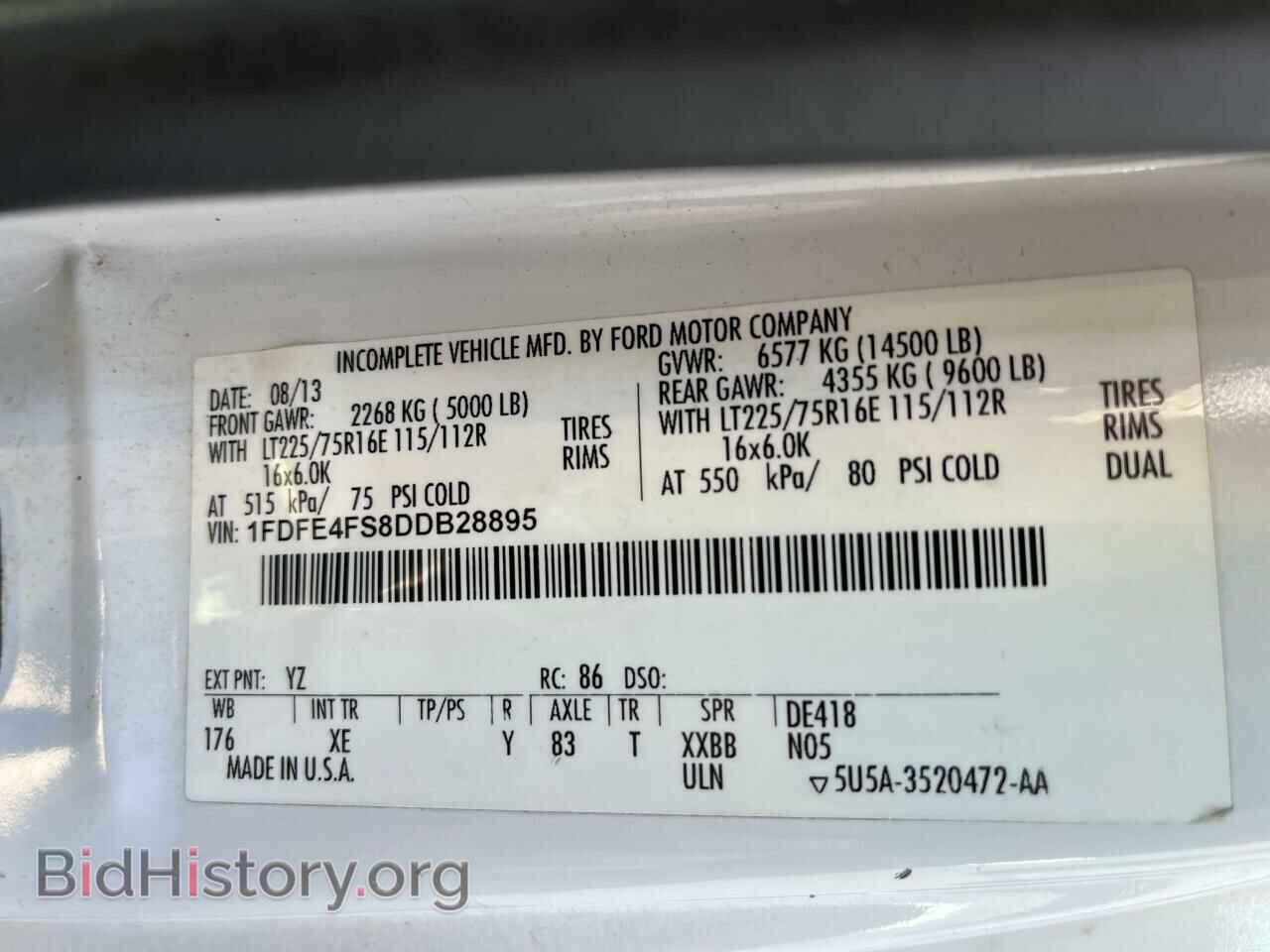 2013 FORD ALL Models - VIN: 1FDFE4FS8DDB28895 - Фото 10