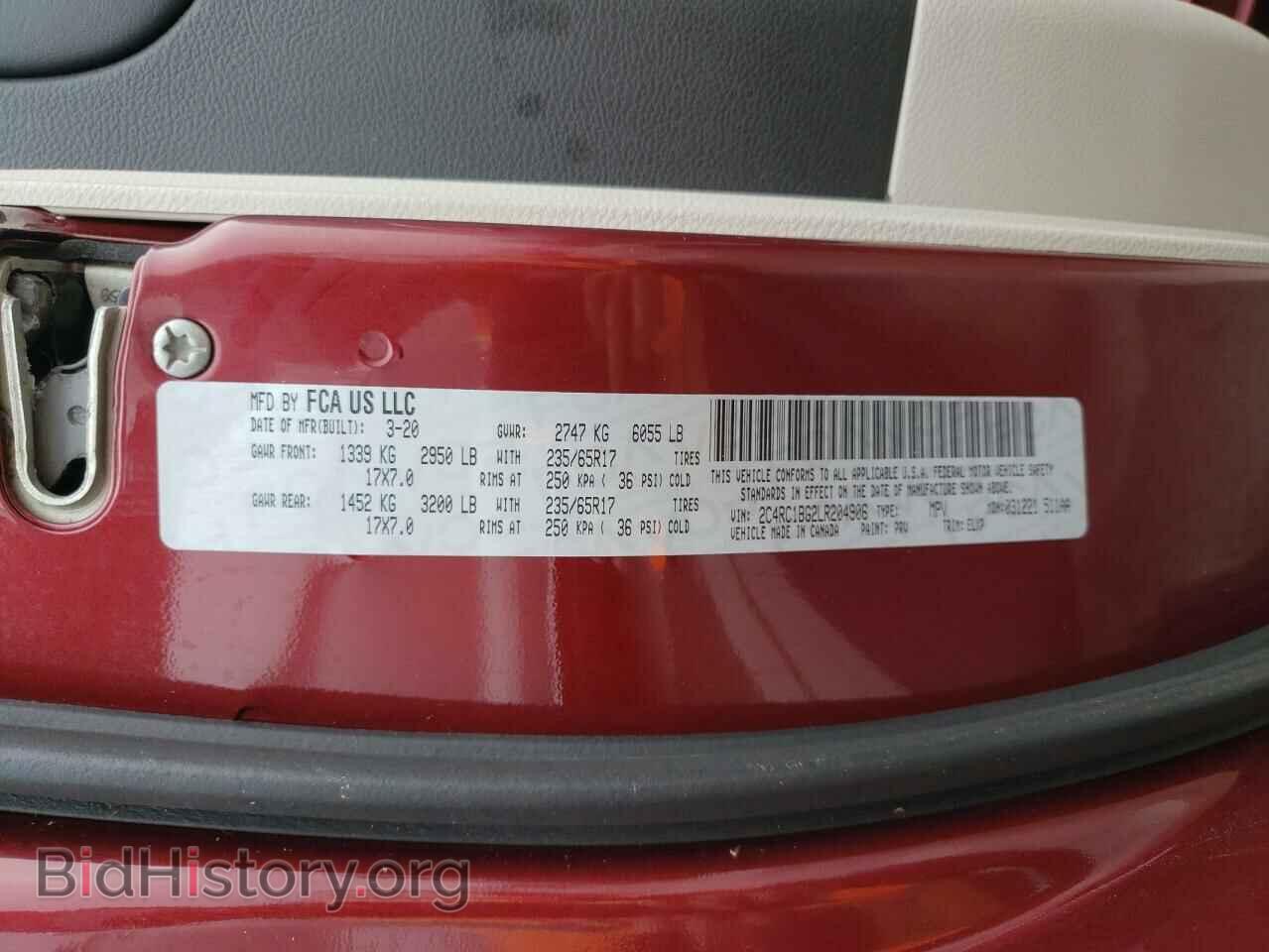 2020 CHRYSLER PACIFICA - VIN: 2C4RC1BG2LR204906 - Photo 10