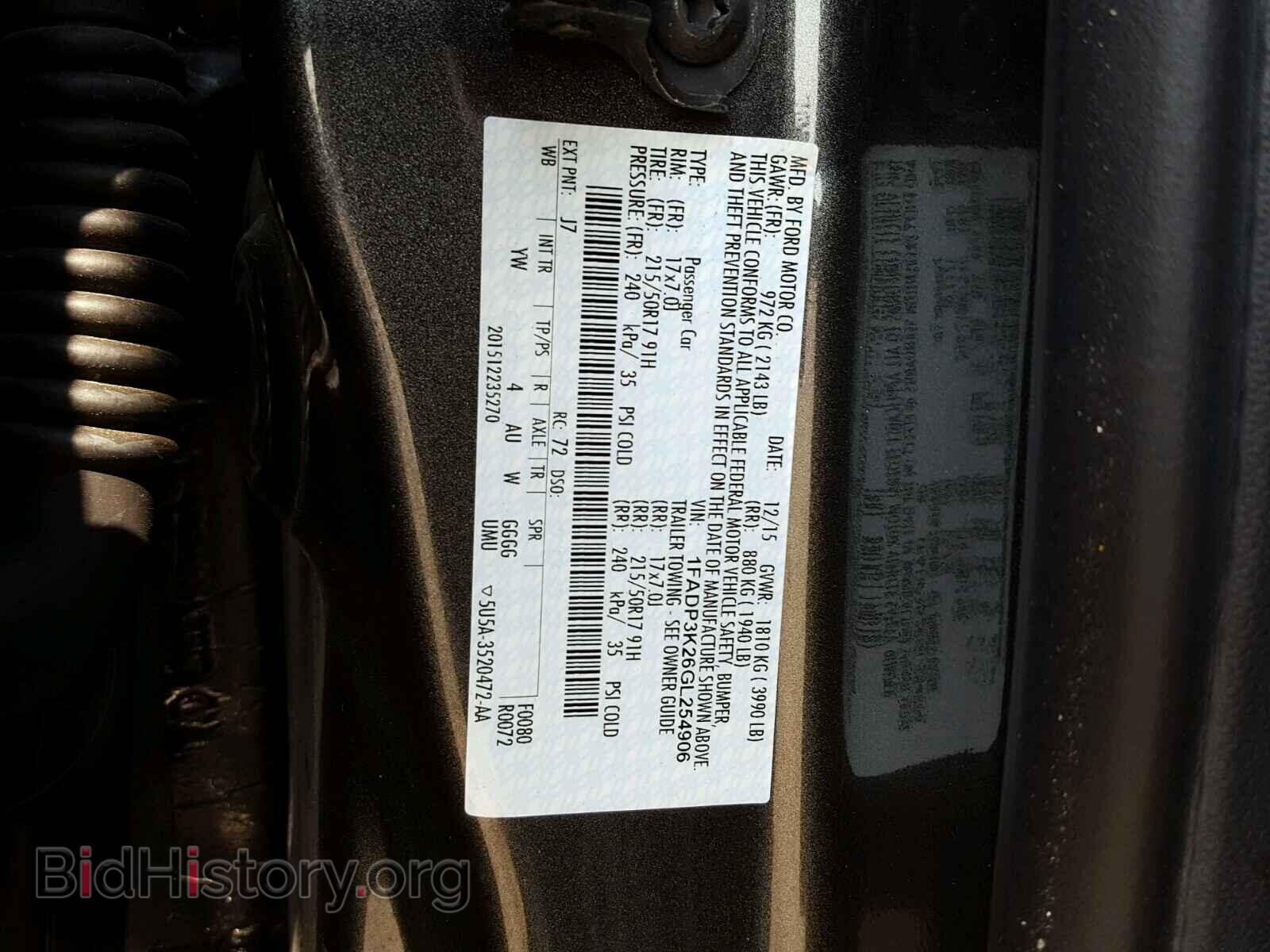 2016 FORD FOCUS - VIN: 1FADP3K26GL254906 - Фото 10