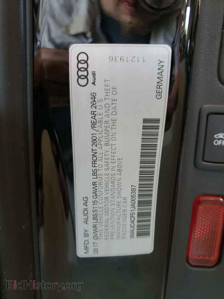 2018 AUDI S5/RS5 - VIN: WAUC4CF51JA005397 - Фото 10