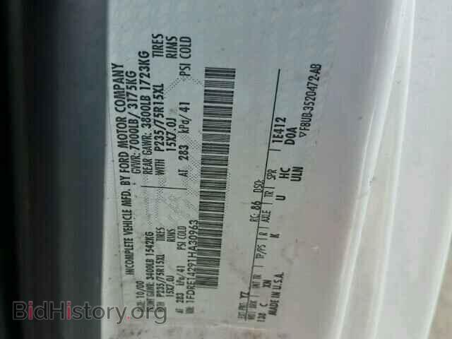 2001 FORD ECONOLINE - VIN: 1FDRE14291HA30963 - Фото 10