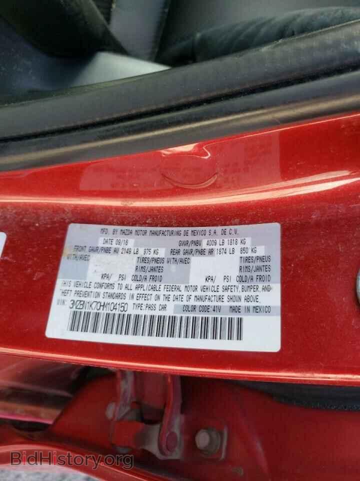 2017 MAZDA 3 - VIN: 3MZBN1K70HM104150 - Фото 10