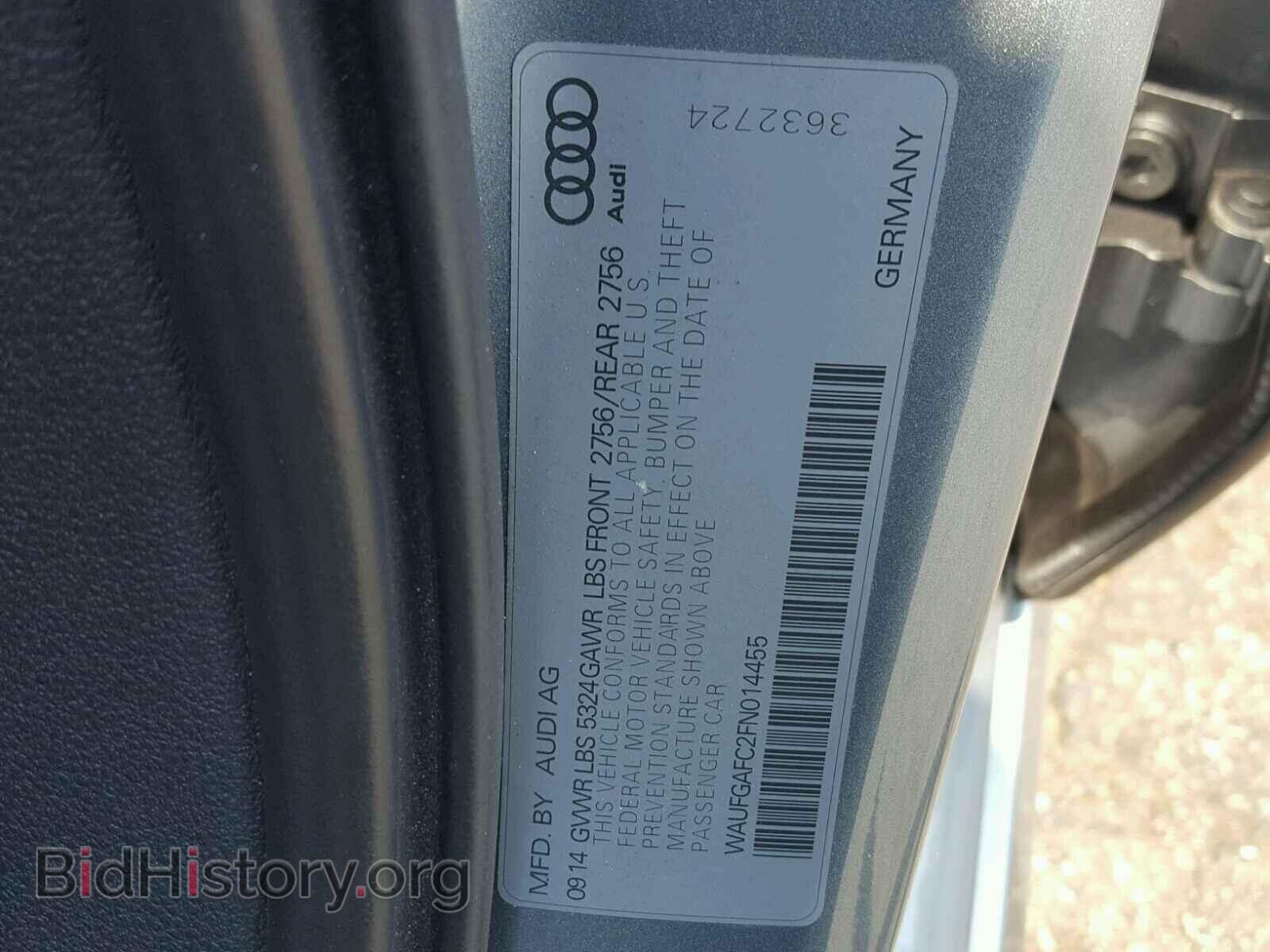2015 AUDI A6 - VIN: WAUFGAFC2FN014455 - Фото 10