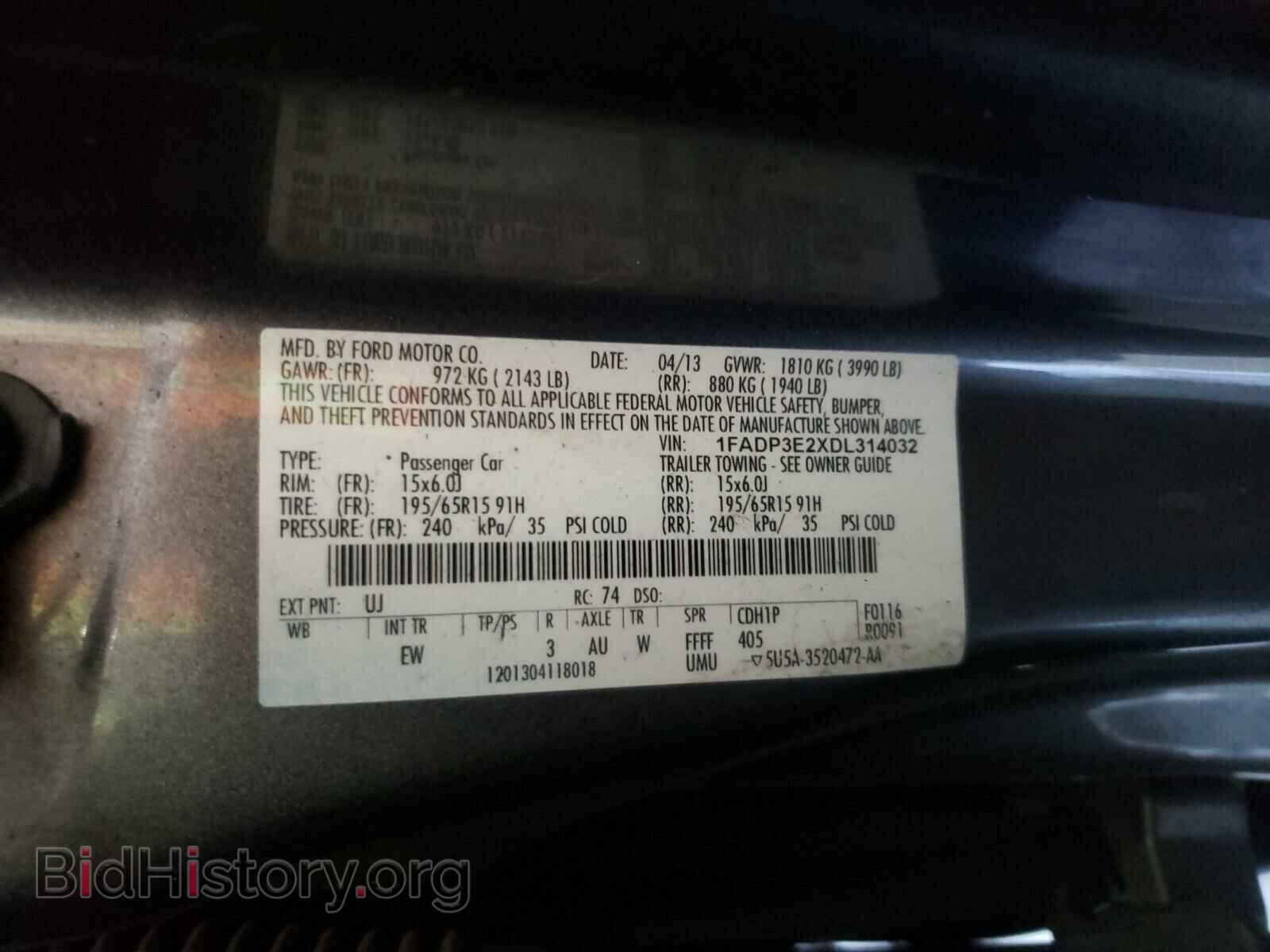 2013 FORD FOCUS - VIN: 1FADP3E2XDL314032 - Photo 10