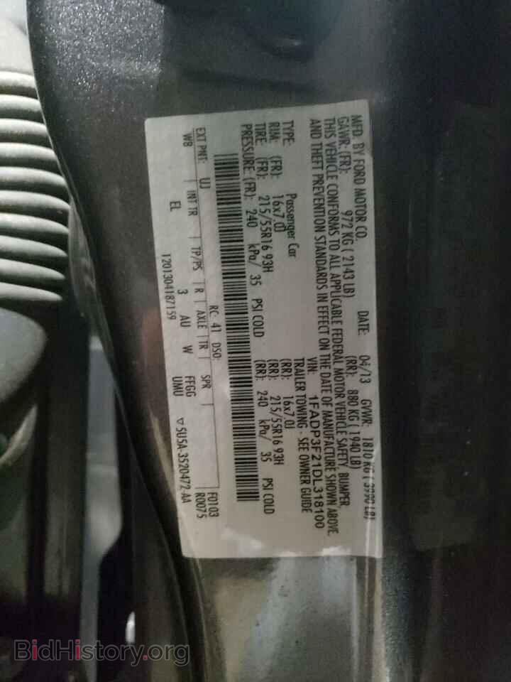2013 FORD FOCUS - VIN: 1FADP3F21DL318100 - Фото 12