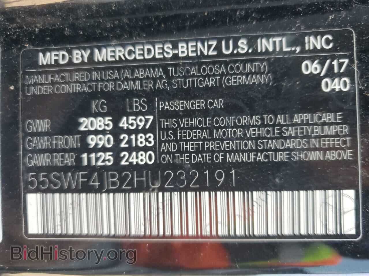 2017 MERCEDES-BENZ C-CLASS - VIN: 55SWF4JB2HU232191 - Фото 12
