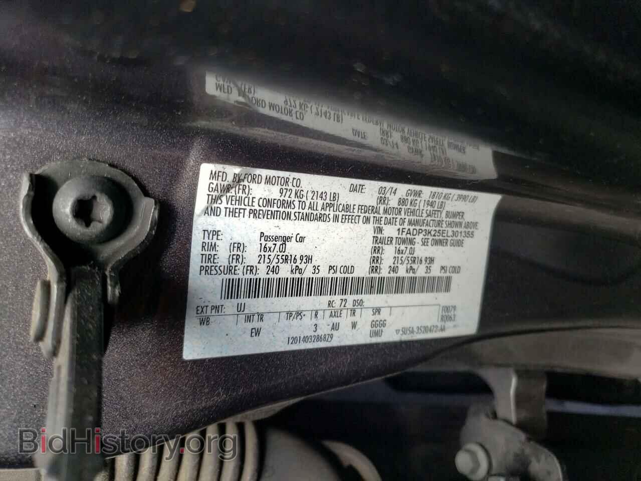 2014 FORD FOCUS - VIN: 1FADP3K25EL301355 - Photo 12
