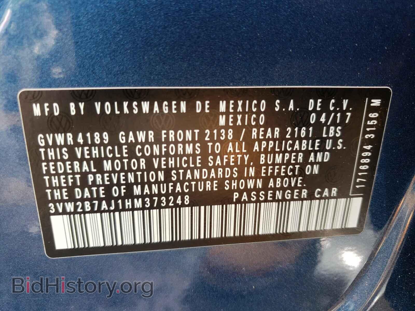 2017 VOLKSWAGEN JETTA - VIN: 3VW2B7AJ1HM373248 - Фото 10