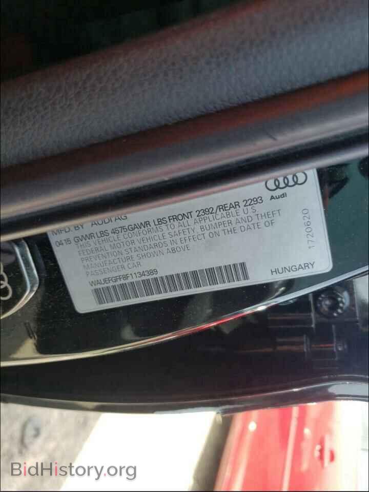 2015 AUDI A3 - VIN: WAUEFGFF8F1134389 - Фото 10