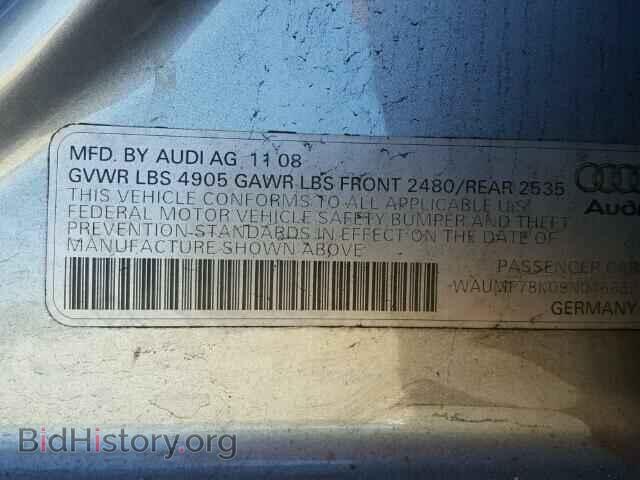 2009 AUDI A4 - VIN: WAUMF78K09N046682 - Фото 10
