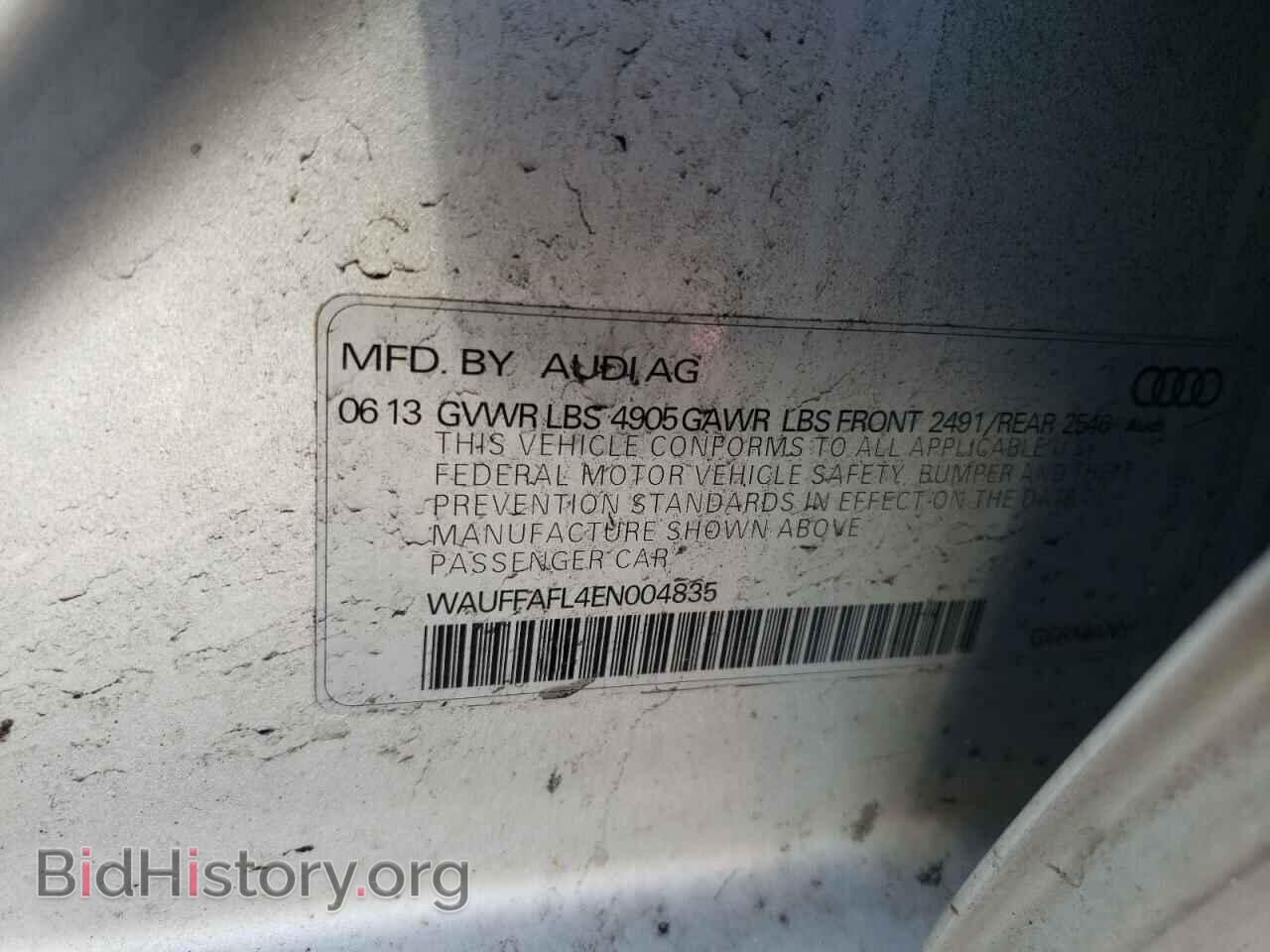 2014 AUDI A4 - VIN: WAUFFAFL4EN004835 - Photo 13