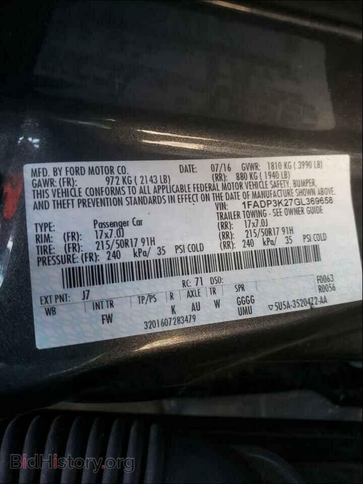 2016 FORD FOCUS - VIN: 1FADP3K27GL369658 - Photo 10