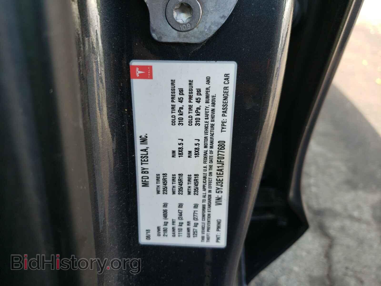 2018 TESLA MODEL 3 - VIN: 5YJ3E1EA1JF077680 - Photo 10