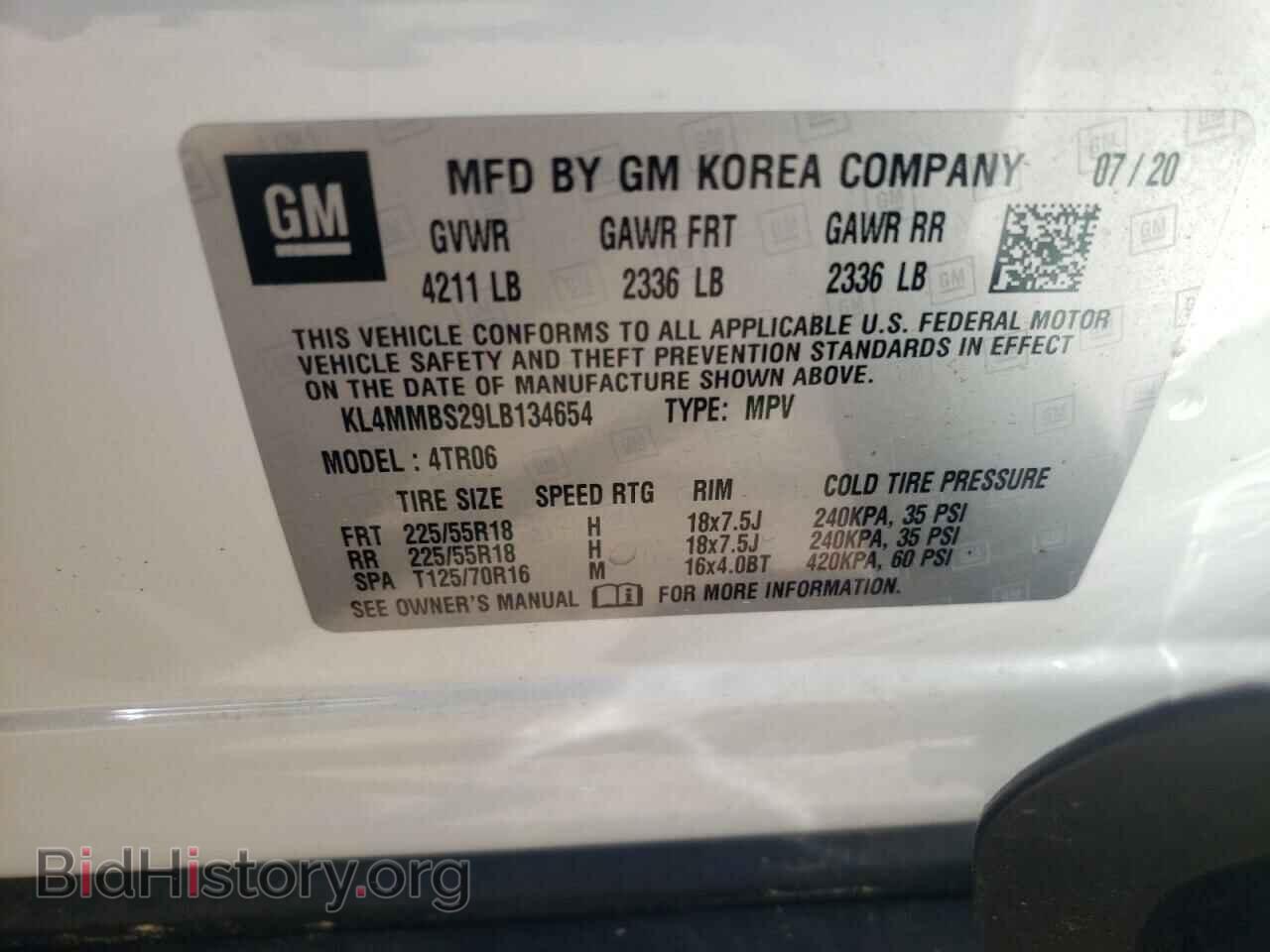 2020 BUICK ENCORE - VIN: KL4MMBS29LB134654 - Фото 10