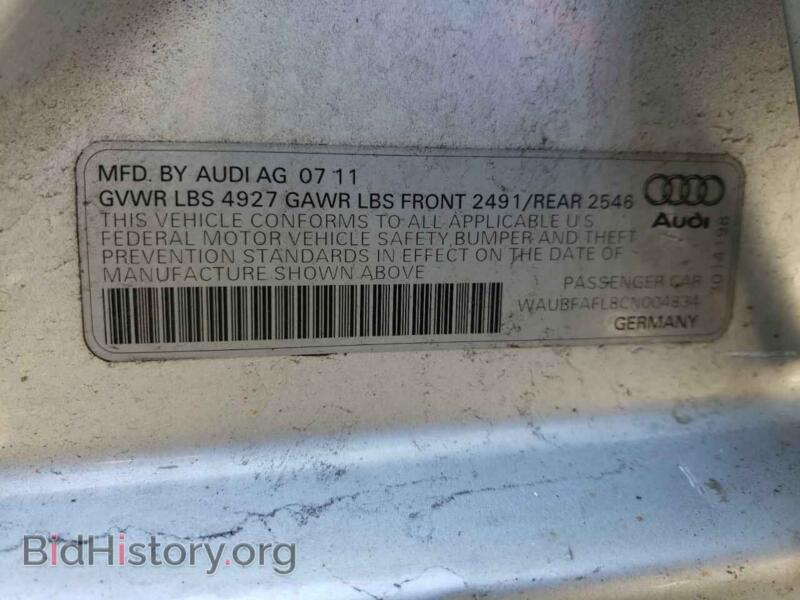2012 Audi A4 (VIN WAUBFAFL8CN004834) — фото 10 из 10