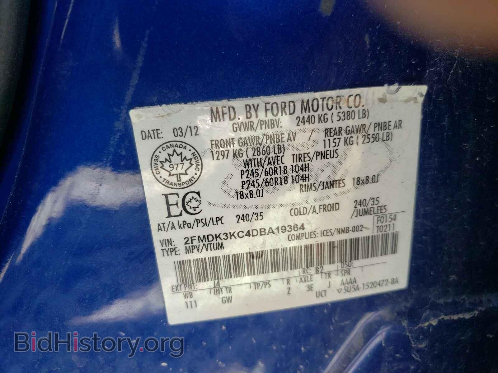 2013 FORD EDGE - VIN: 2FMDK3KC4DBA19364 - Photo 10