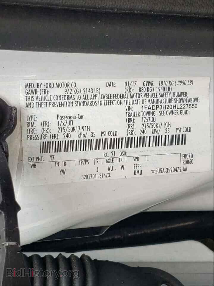 2017 FORD FOCUS - VIN: 1FADP3H20HL227550 - Фото 10