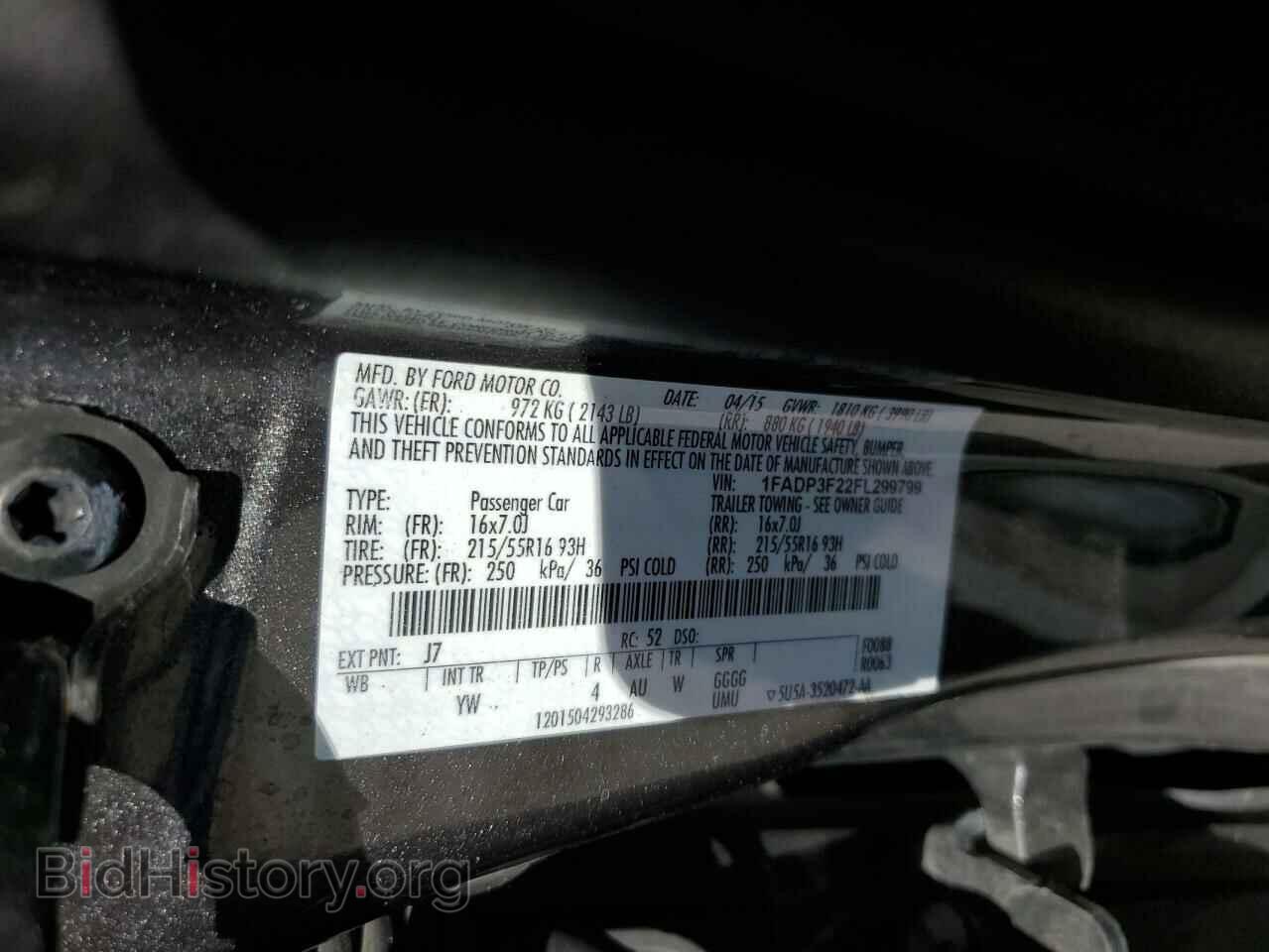 2015 FORD FOCUS - VIN: 1FADP3F22FL299799 - Фото 12
