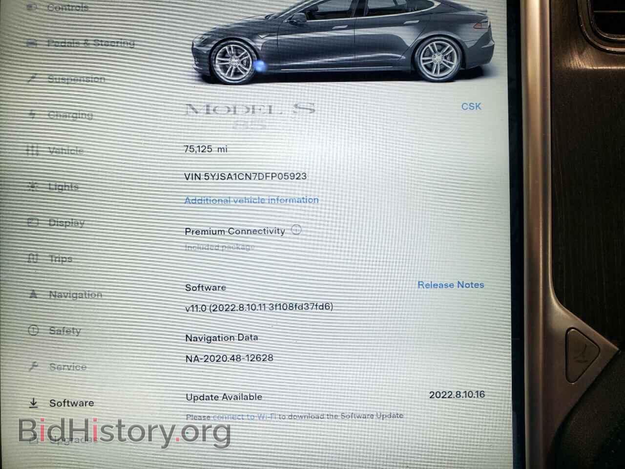 2013 TESLA MODEL S - VIN: 5YJSA1CN7DFP05923 - Photo 9