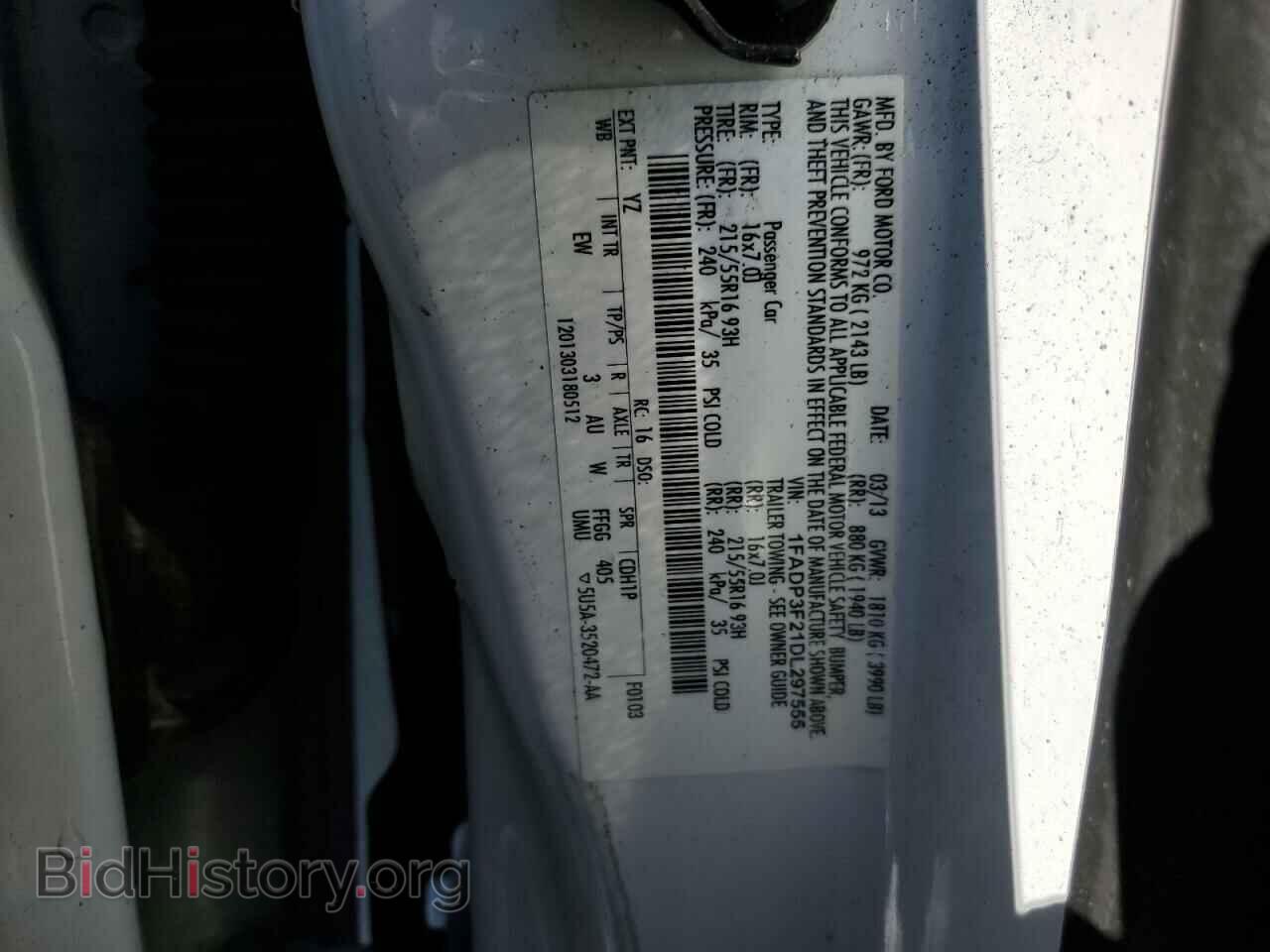 2013 FORD FOCUS - VIN: 1FADP3F21DL297555 - Фото 13