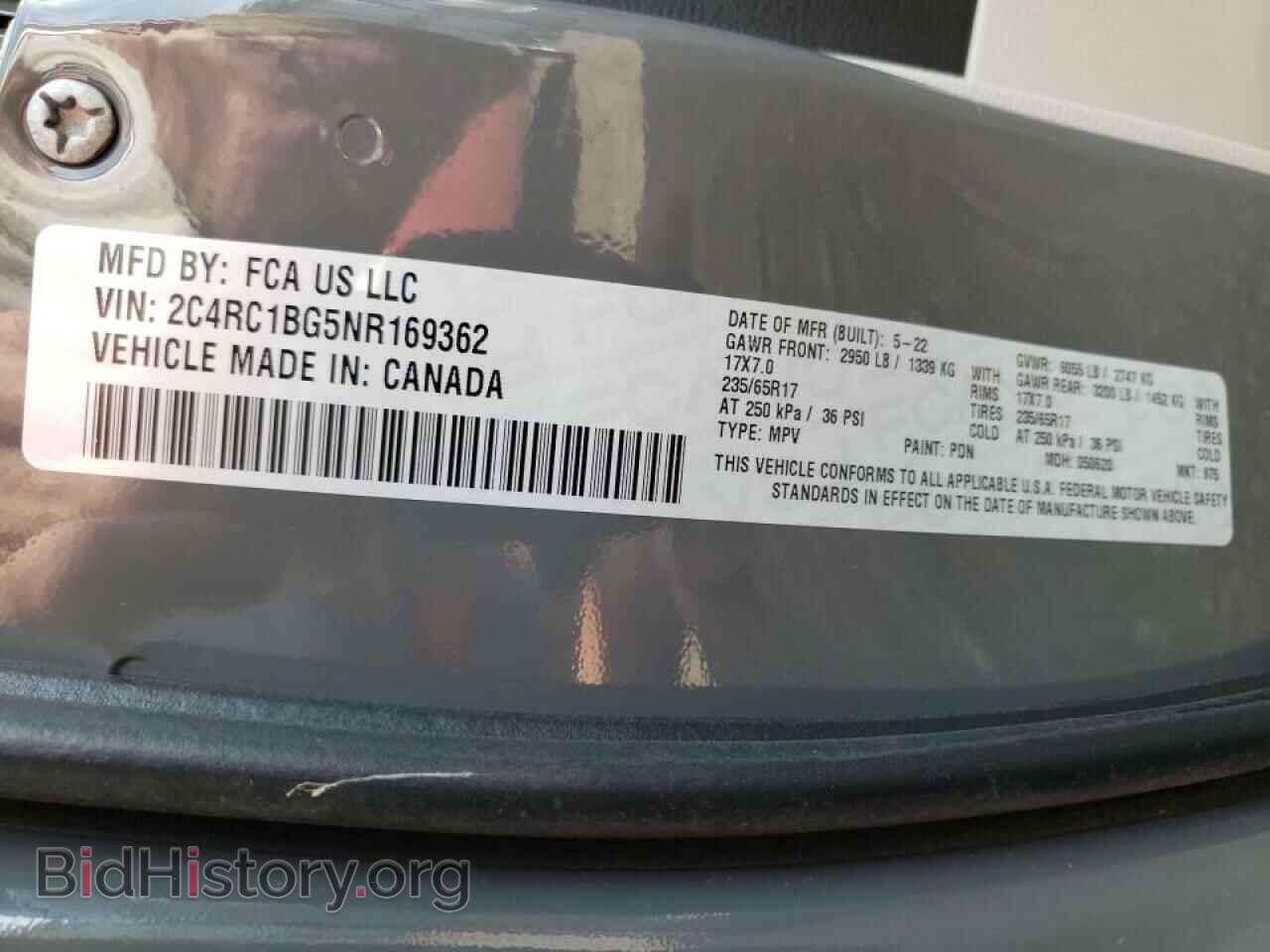 2022 CHRYSLER PACIFICA - VIN: 2C4RC1BG5NR169362 - Photo 13