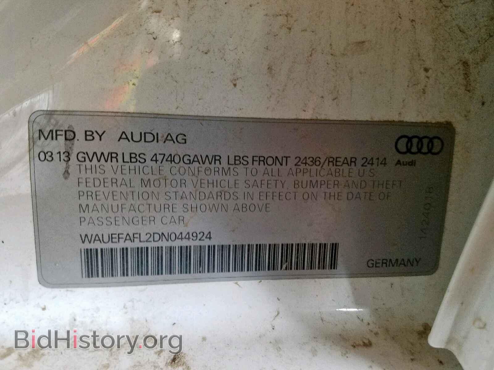 2013 AUDI A4 - VIN: WAUEFAFL2DN044924 - Photo 10