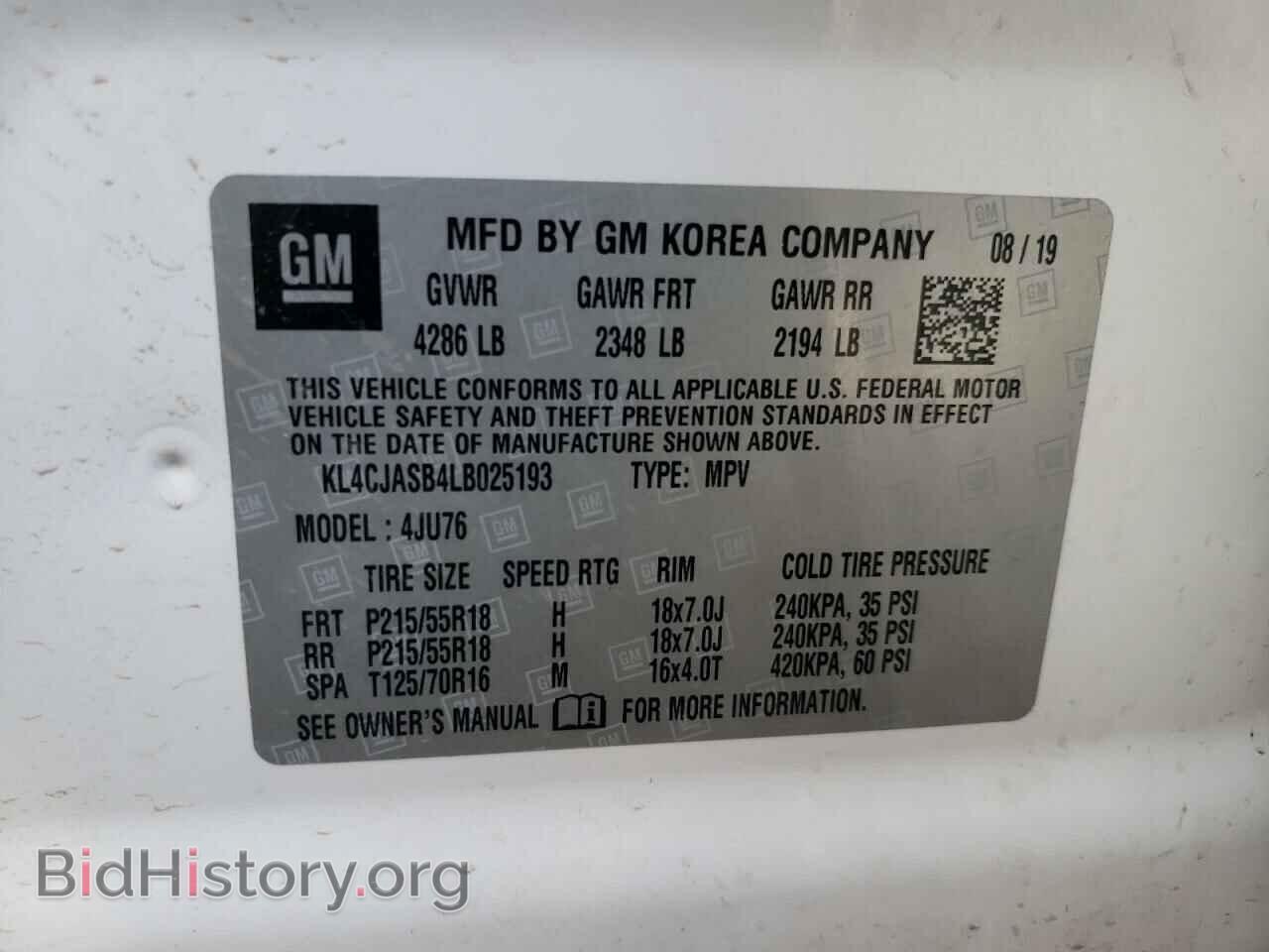 2020 BUICK ENCORE - VIN: KL4CJASB4LB025193 - Photo 10