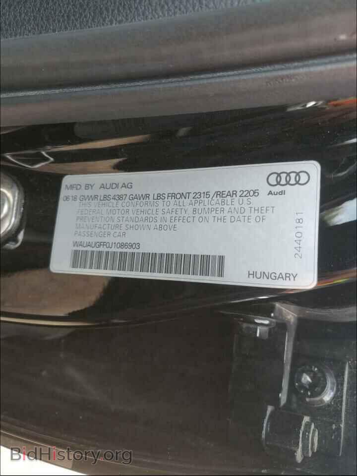 2018 AUDI A3 - VIN: WAUAUGFF0J1086903 - Фото 10
