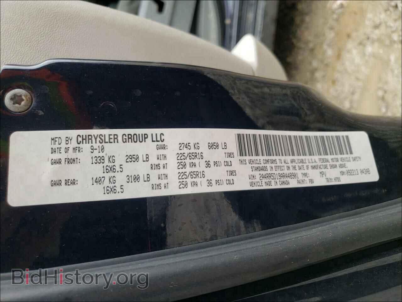 2010 CHRYSLER MINIVAN - VIN: 2A4RR5D19AR448901 - Photo 10